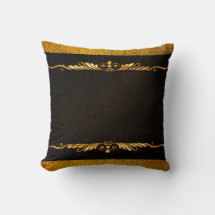Coussin image Arrière - plan cadre or floral