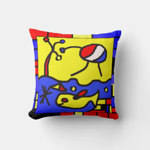 Coussin Image avec art moderne poisson