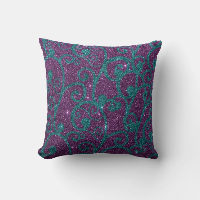 Coussin Image des parties scintillantes tourbillonnantes (Recto)