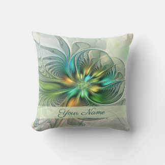 Coussin Imaginaire coloré Art Abstrait moderne Nom de la f