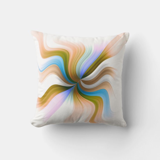 Coussin Imaginaire Coloured Waves Art Design Abstrait (Recto)