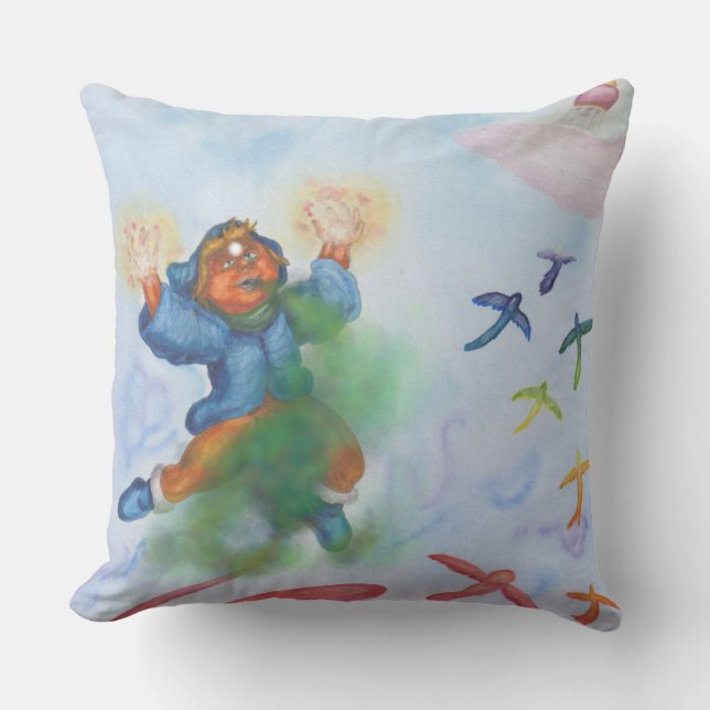 Coussin Imaginaire Eros Dieu Lumière Dimension Aquarelle A (Recto)