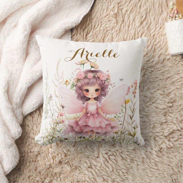 Coussin Imaginaire Fairy fleur sauvage pastel (Couverture)