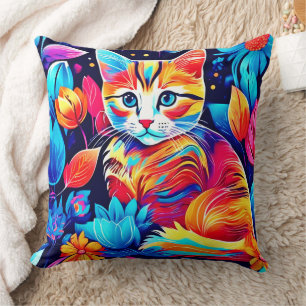 Coussin Imaginaire floral Feline