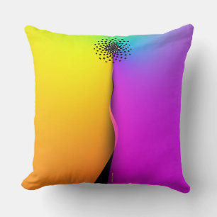 Coussin Imaginaire Jaune Violet Arc-en-ciel