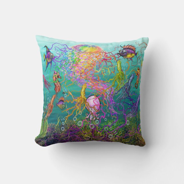 Coussin Imaginaire méduse (Recto)