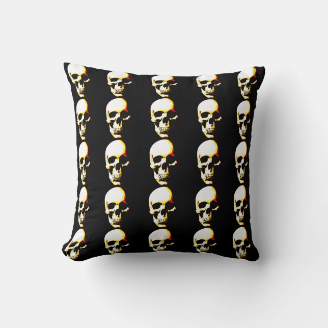 Coussin Imaginaire métallique lourd crâne (Recto)