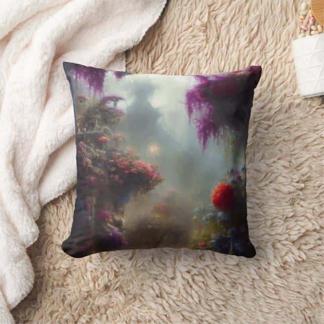 Coussin Imaginaire Misty Rainy Magical Garden Paysage (Couverture)
