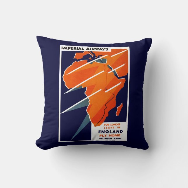 Coussin Imperial Airways Afrique (Recto)