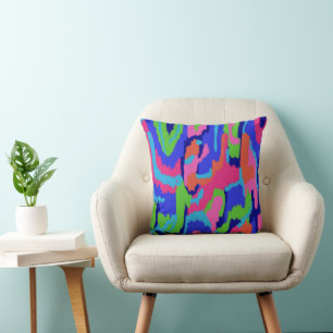 Coussin Impression Abstraite colorée dans les couleurs r