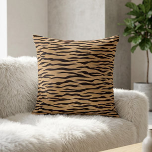 Coussin Impression animale rayure de tigre chic Safari mar