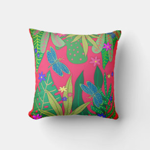 Coussin Impression botanique #14 Sangria