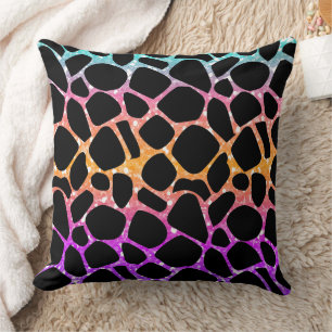 Coussin Impression d'animal colorée et texture de patte