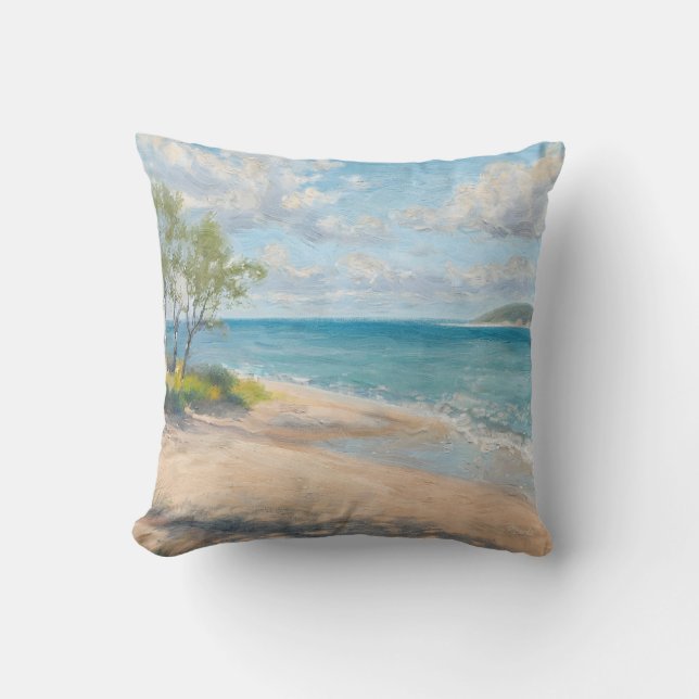 Coussin Impression d'art de plage Fine Breeze Côtière (Recto)