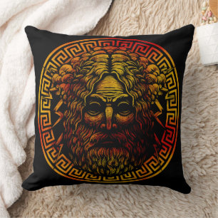 Coussin Impression d'art du bouclier antique de Zeus