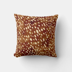 Coussin Impression de cerf à l'aquarelle