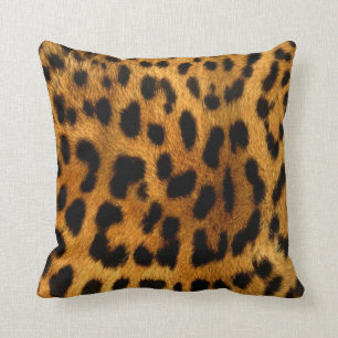 Coussin Impression de fourrure Leopard