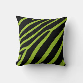 Coussin Impression de Lime gree Zebra