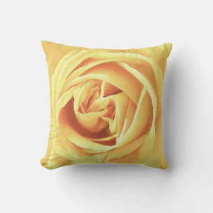 Coussin Impression de rose jaune