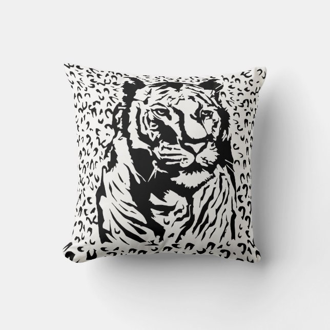 Coussin Impression de tigre (Recto)