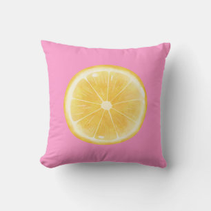 Coussin Impression de tranche de citron