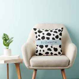 Coussin Impression De Vache, Spots De Vache, Noir Et Blanc