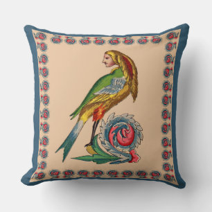 Coussin impression d'oiseaux humains
