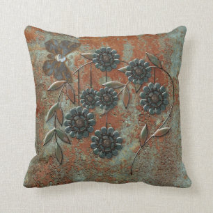 Coussin Impression du jardin métallique