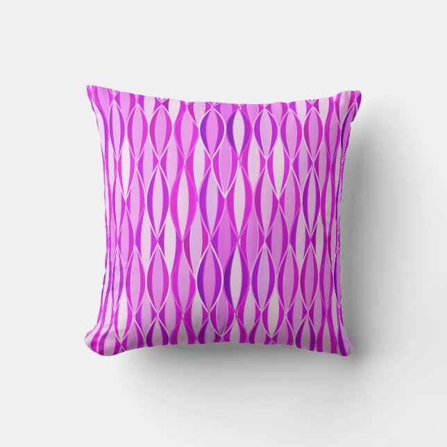 Coussin Impression du ruban du milieu du siècle - orchidée (Recto)