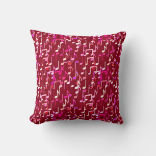 Coussin Impression musicale - bordeaux, multi
