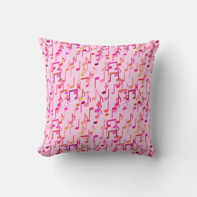 Coussin Impression musicale - rose, multi (Recto)