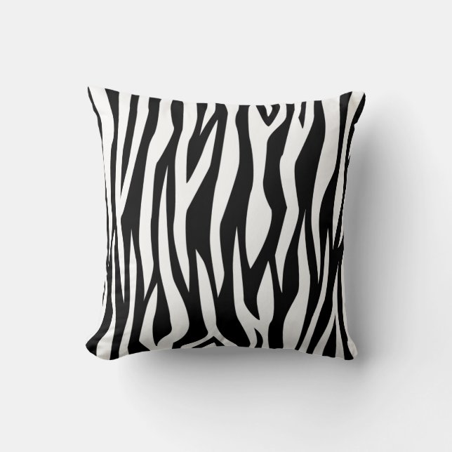 Coussin Impression noire Zebra (Recto)