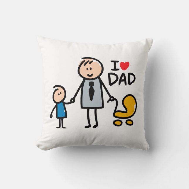 Coussin Impression Papa d'amour (Recto)