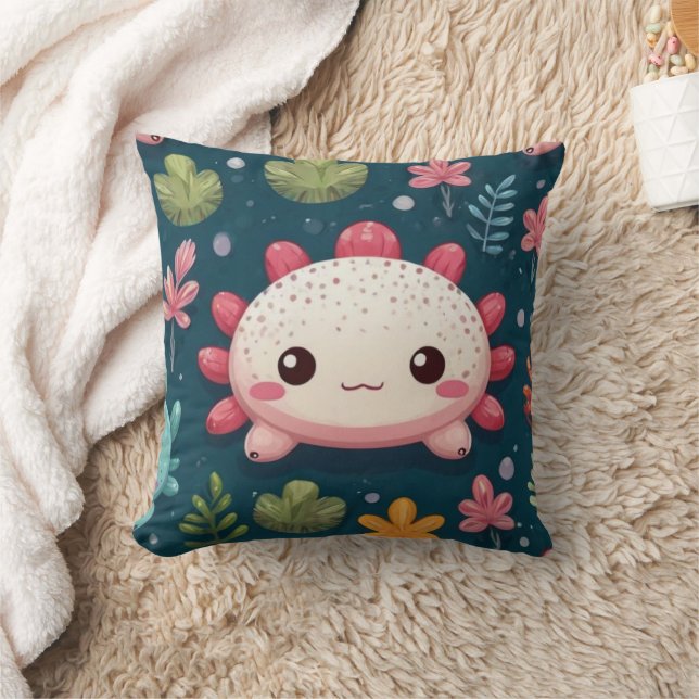 Coussin Impression unique sur Axolotl (Couverture)