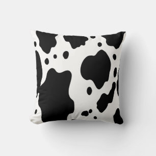 Coussin Impression vache - Motif tendance noir et blanc