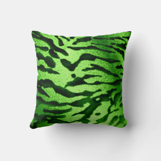 Coussin Impression verte Zebra