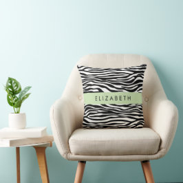 Coussin Impression Zèbre, Grilles, Noir Et Blanc, Votre No
