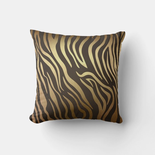 Coussin Impression Zèbre Impression Peau d'Animal Moderne  (Recto)