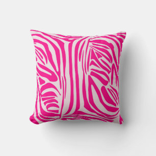 Coussin Impression zèbre rose