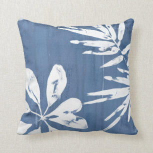 Coussin Impressions tropicales d'indigo - verdure