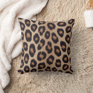 Coussin Imprimé Animal Classique Léopard Brun Guépard