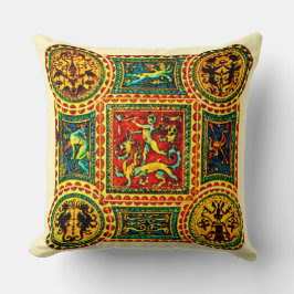 Coussin imprimé de motifs Renaissance italienne