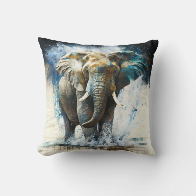 Coussin imprimé Eléphant (Recto)