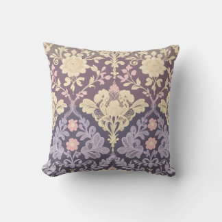 Coussin imprimé floral rose