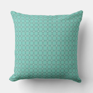 Coussin Imprimé géométrique petit sarcelle et turquoise