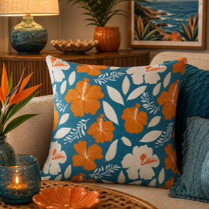 Coussin imprimé hawaïen