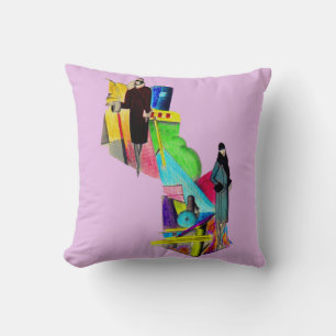 Coussin Imprimerie art déco féminine des années 1930