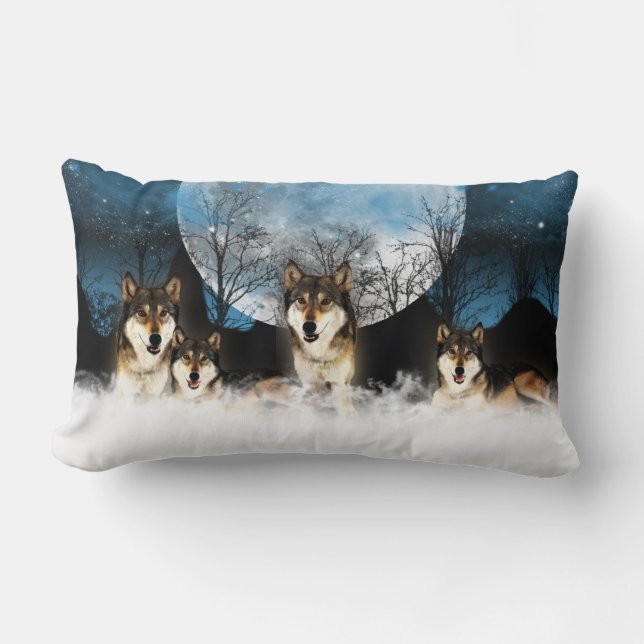 Coussin indien de loup de style (Recto)