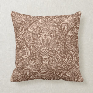 Coussin Indien de William Morris, Taupe Tan et beige