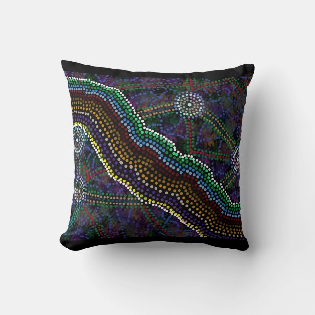 Coussin indigène australien de conception (Recto)